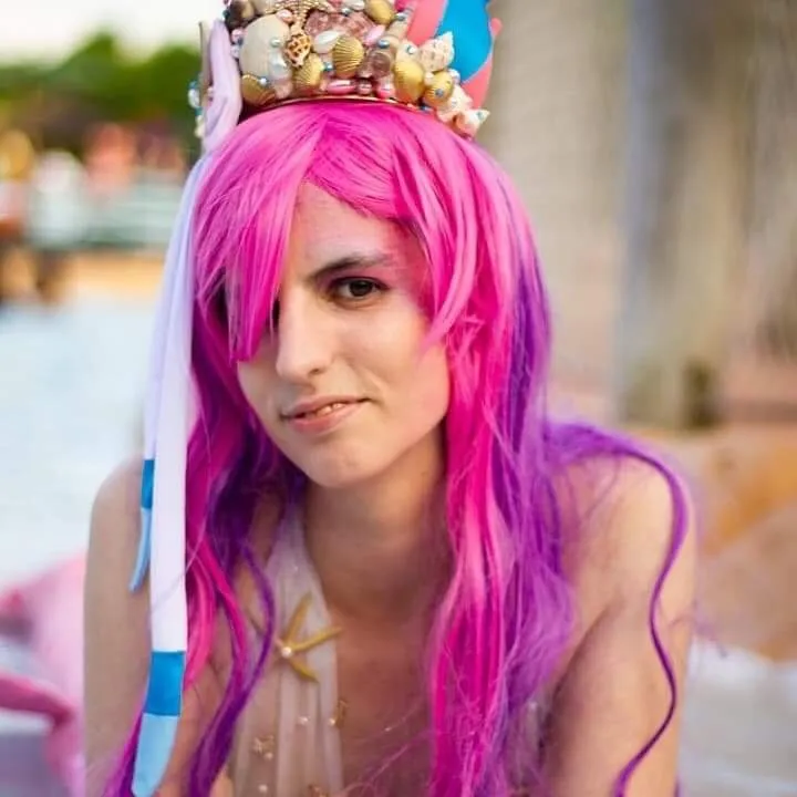 Mermaid Sylveon Inspired Costume Rave Top and Scrunchie bottom