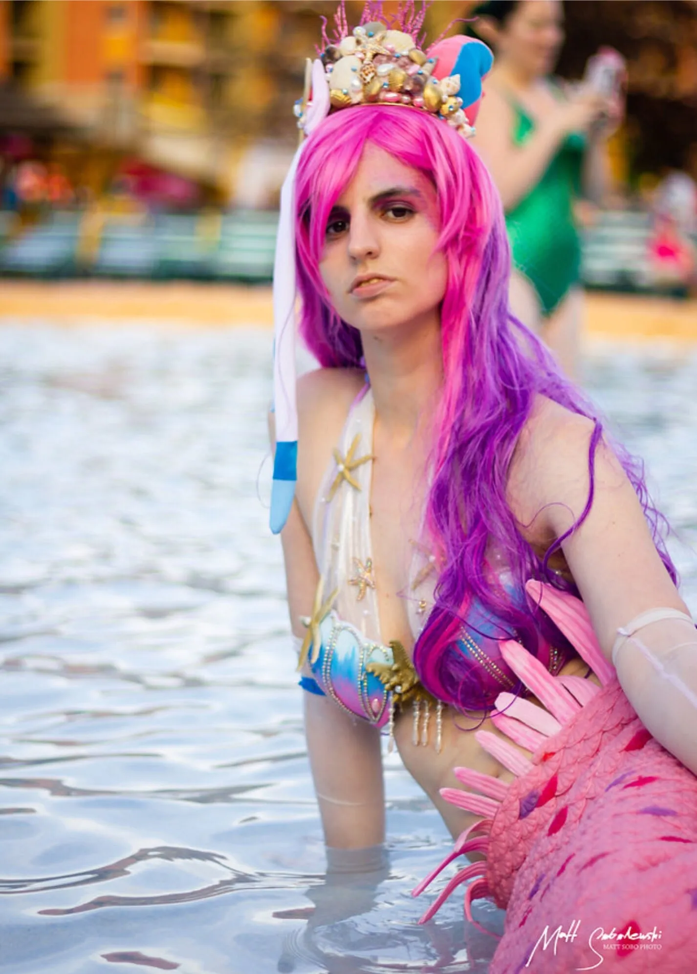 Mermaid Sylveon Inspired Costume Rave Top and Scrunchie bottom