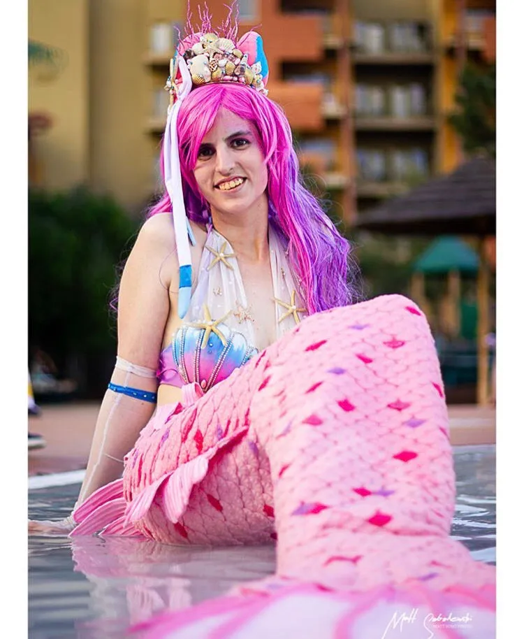 Mermaid Sylveon Inspired Costume Rave Top and Scrunchie bottom