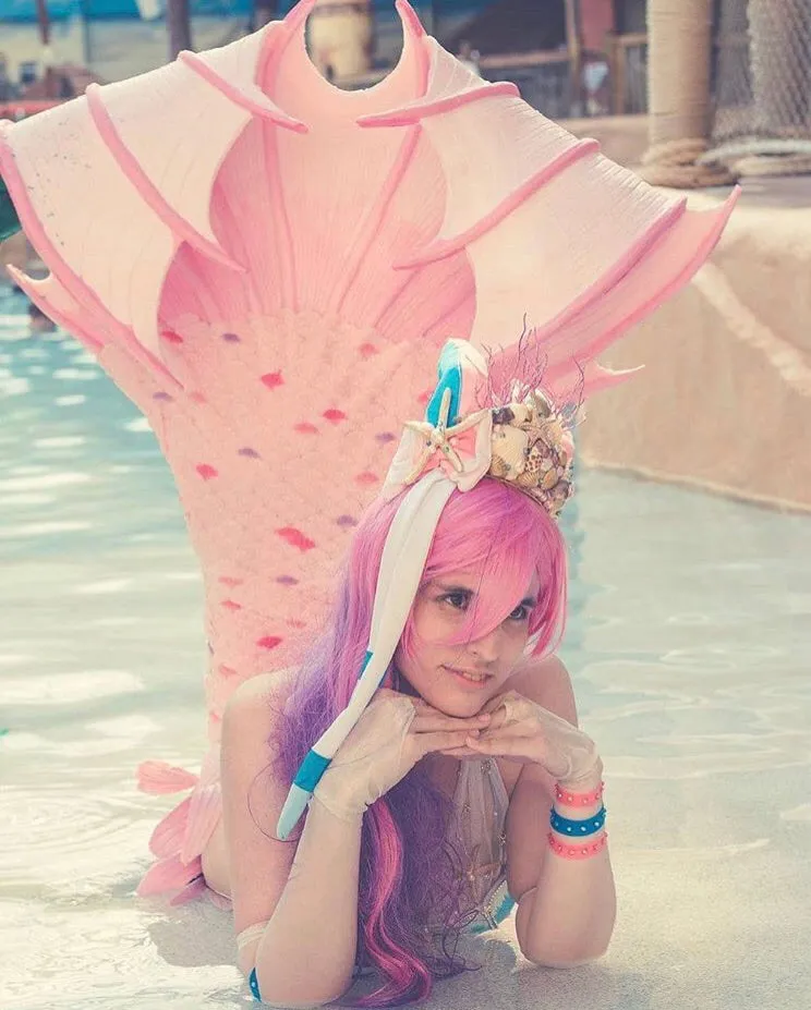 Mermaid Sylveon Inspired Costume Rave Top and Scrunchie bottom