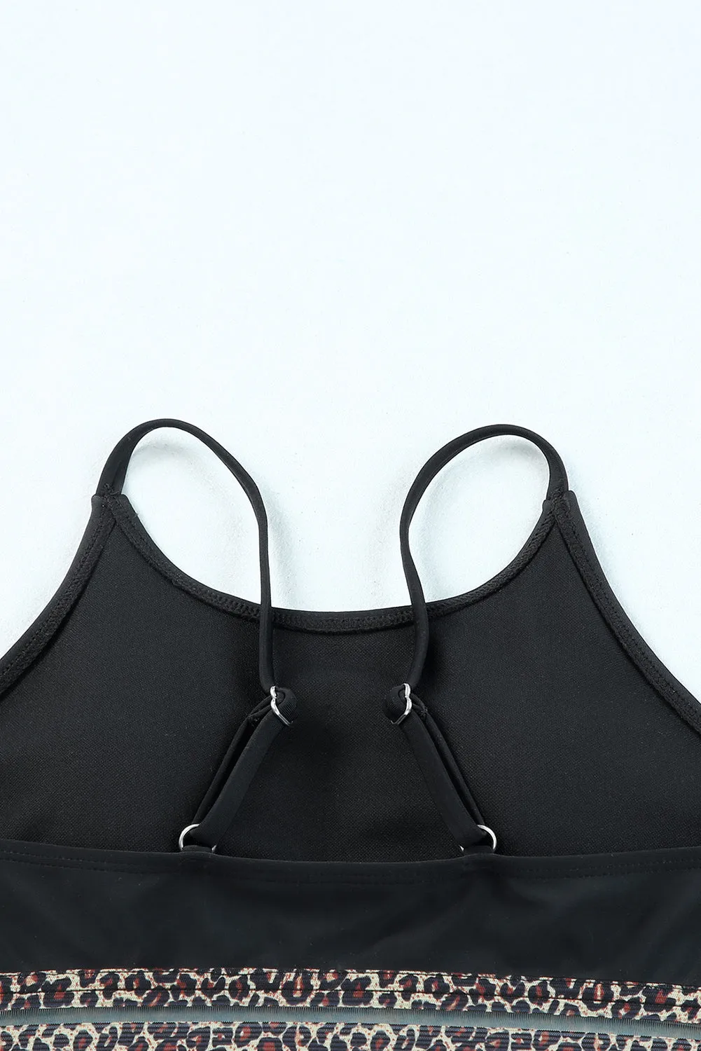 Mesh Trim 2pcs Bikini Swimsuit