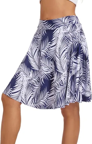 Micosuza Women's Swim Skorts High Waist Tummy Control Modest Swim Skirt with Shorts Swimsuit Bikini Bottoms