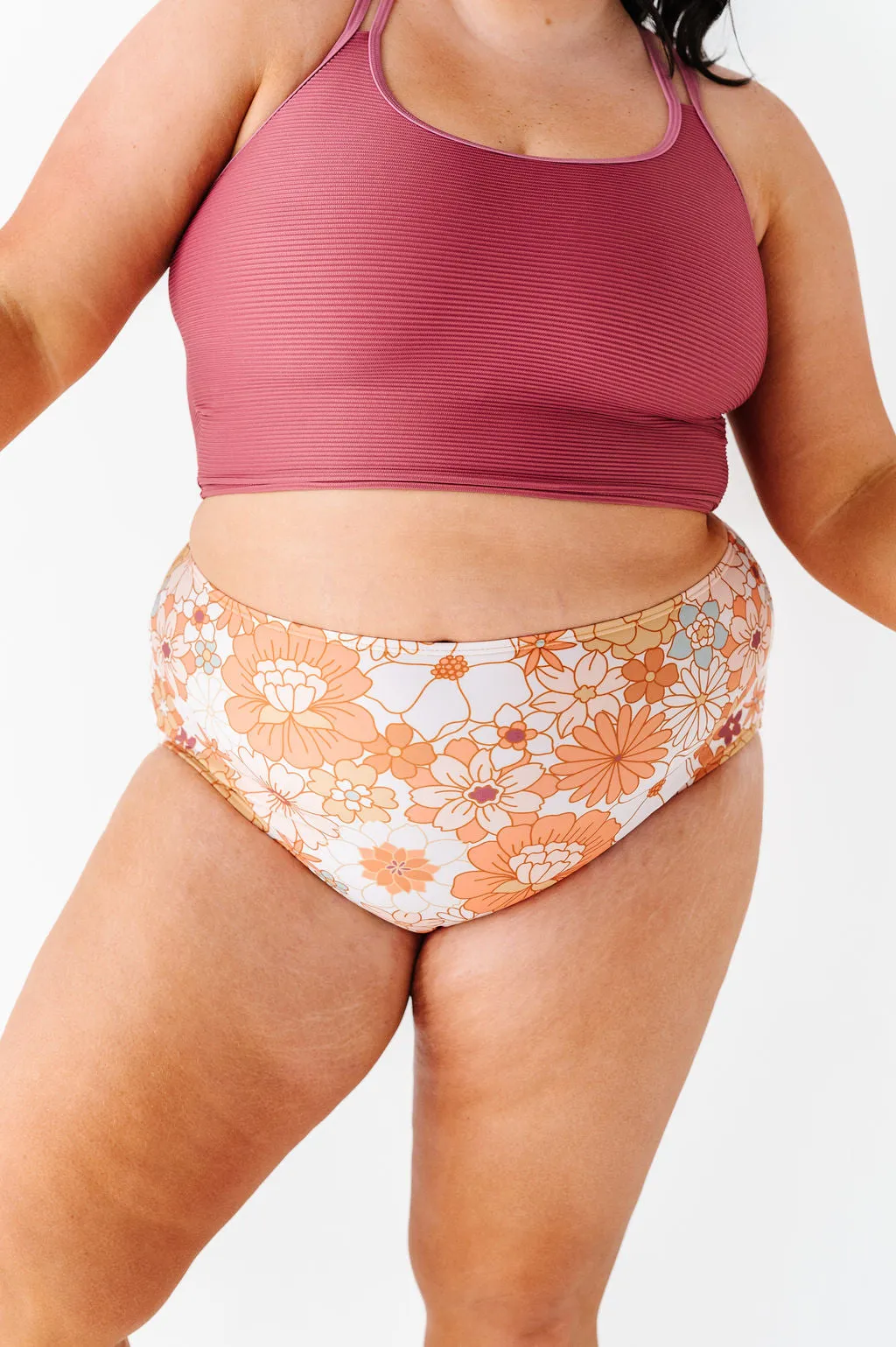 Mid Rise Bottoms in Groovy Floral