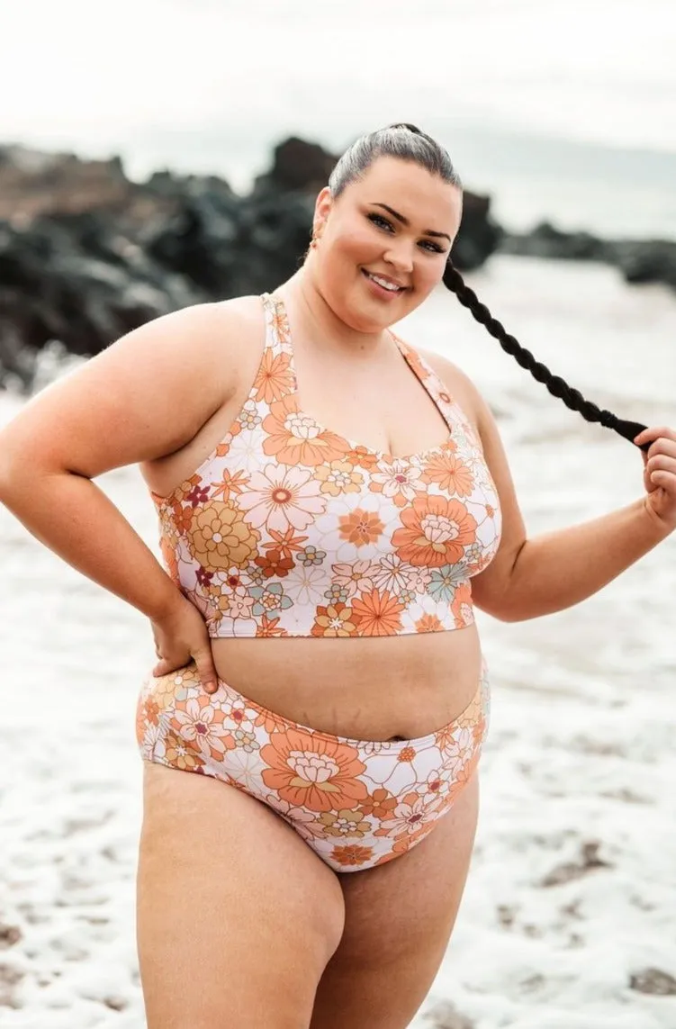 Mid Rise Bottoms in Groovy Floral