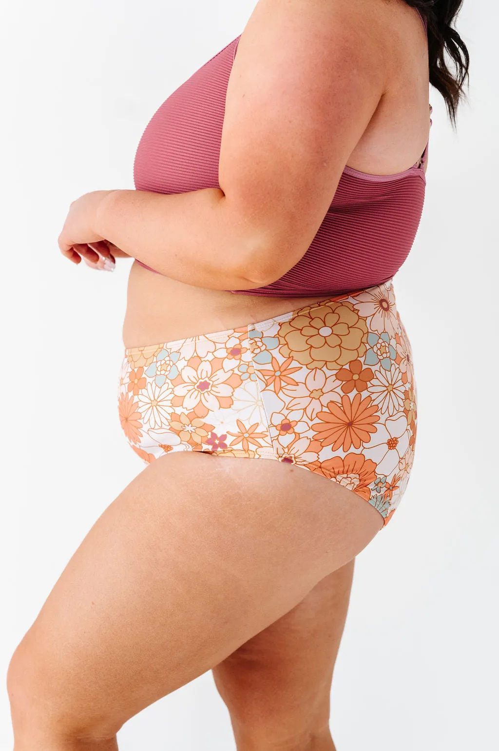 Mid Rise Bottoms in Groovy Floral