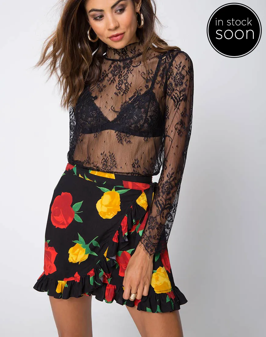 Miza Mini Skirt in Rose Romance