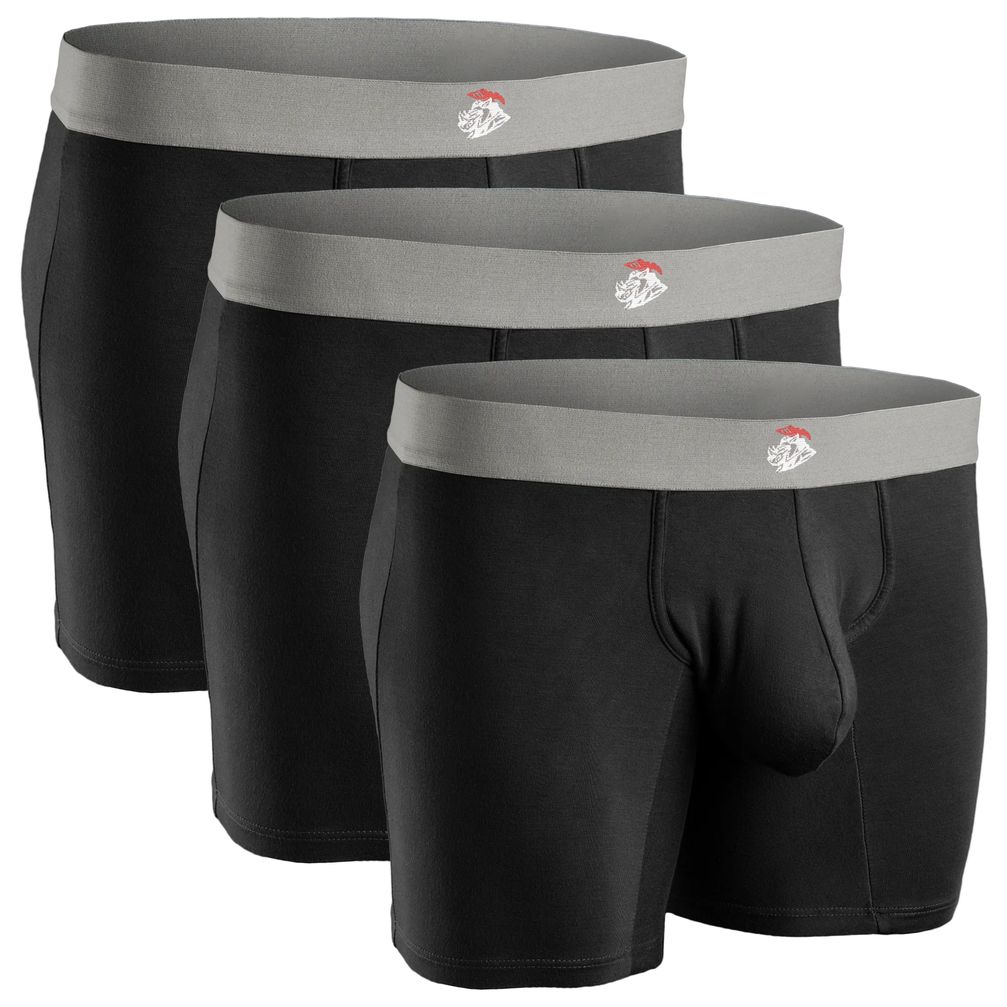 Modal 7in Boxer Briefs No Fly 3pk Black