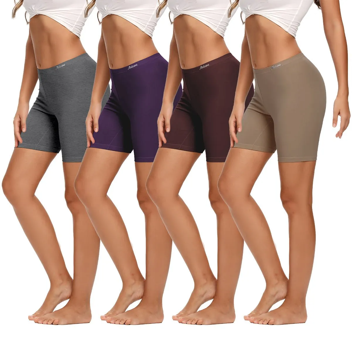 Molasus Womens Anti Chafing Cotton Boy Shorts Underwear(Regular & Plus Size)