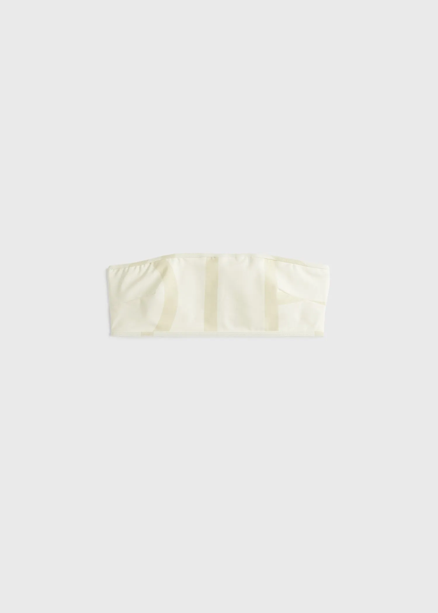Monogram strapless bikini top ecru/straw