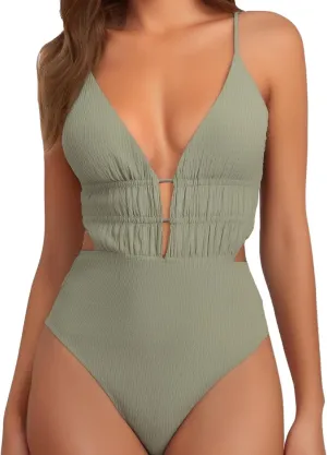 Monokini Swimsuit Women One Piece High Cut Tummy Control Sexy Bathing Suit Slimming Backless Cheeky Swim Suit Swimwear