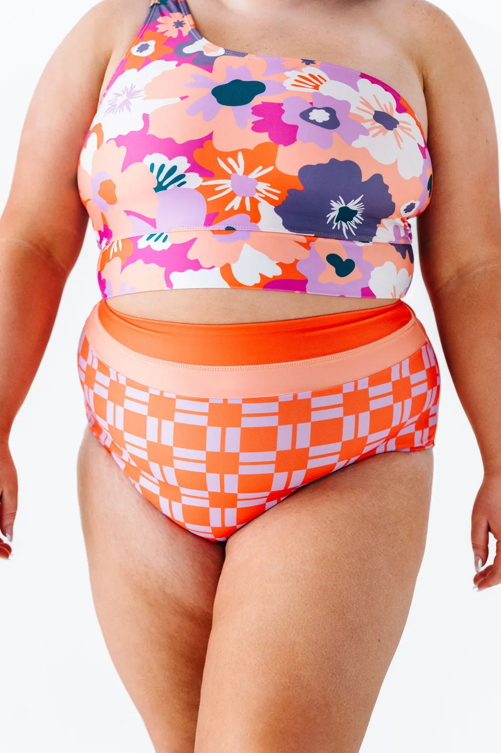 Monroe High Waisted Bottoms in Throwback Check