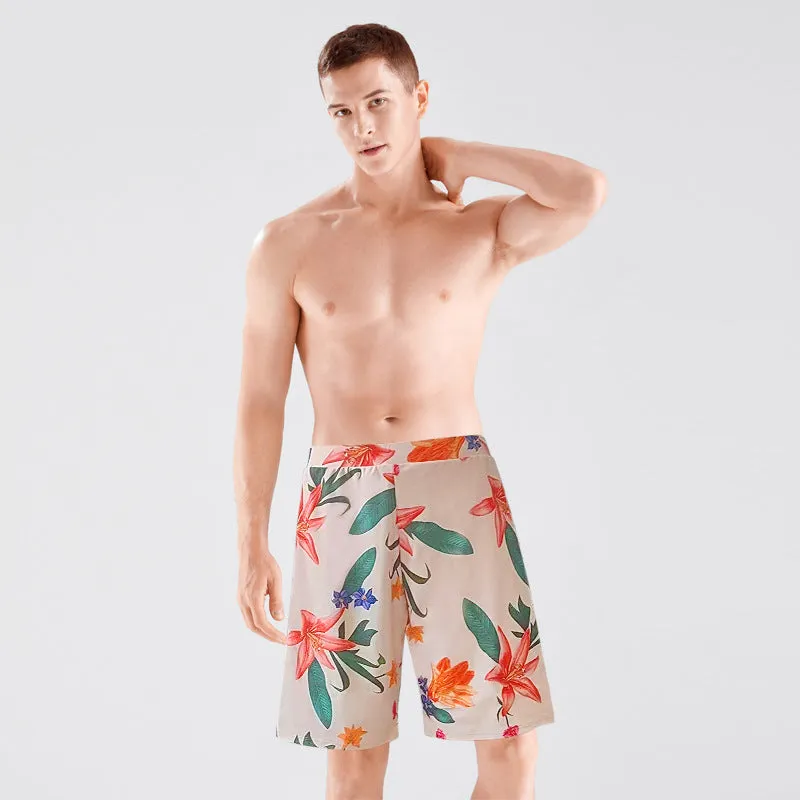 Mother-Daughter Red Flower Print Matching One-Piece Swimsuit with Skirt Set