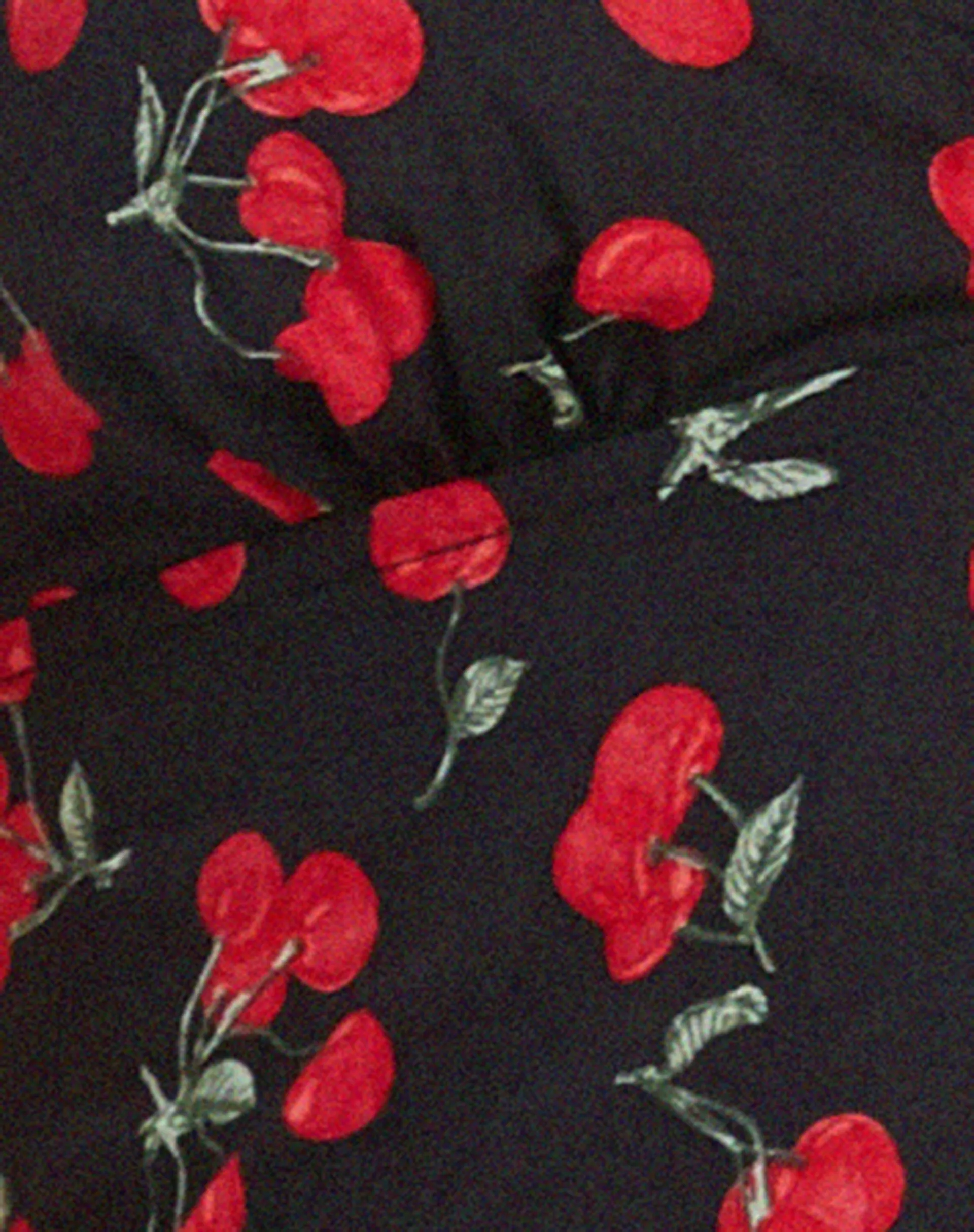 Nanda Crop Top in Cherries Black