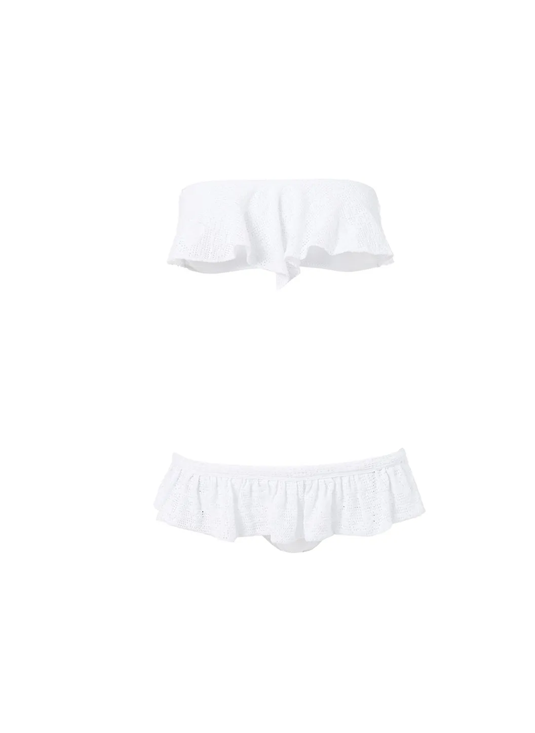 Nassau Floral Crochet Bandeau Frill Bikini
