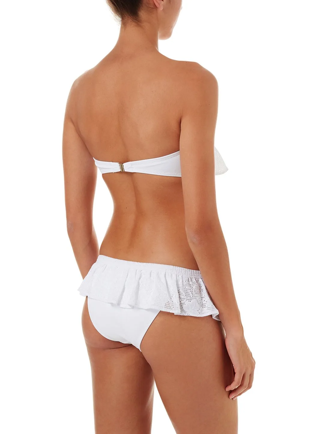 Nassau Floral Crochet Bandeau Frill Bikini
