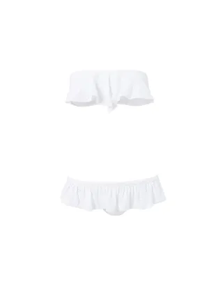 Nassau Floral Crochet Bandeau Frill Bikini