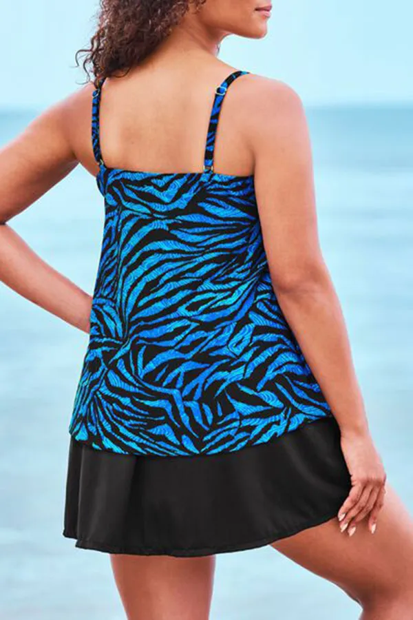 Natural Print Vacation Beachy Tankini