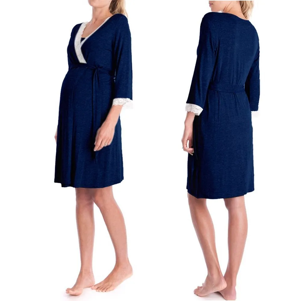 Nightgown Maternity Robe