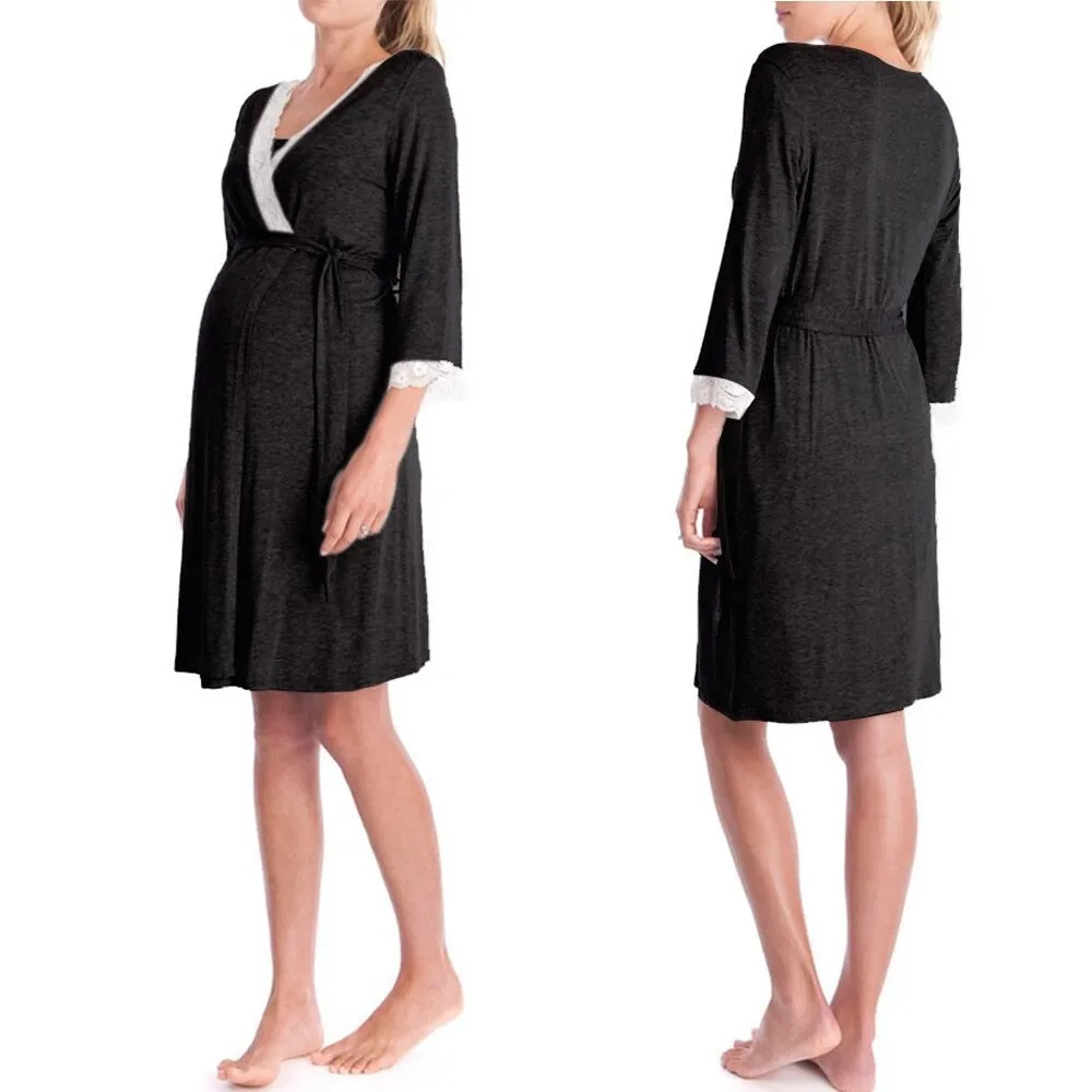 Nightgown Maternity Robe