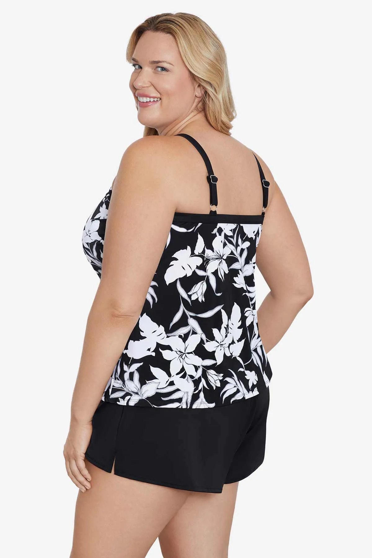 Nightshade Plus Size High Neck Tankini Top