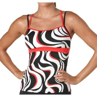 NIKE SWIM New Wavement Cross Back Tankini Top