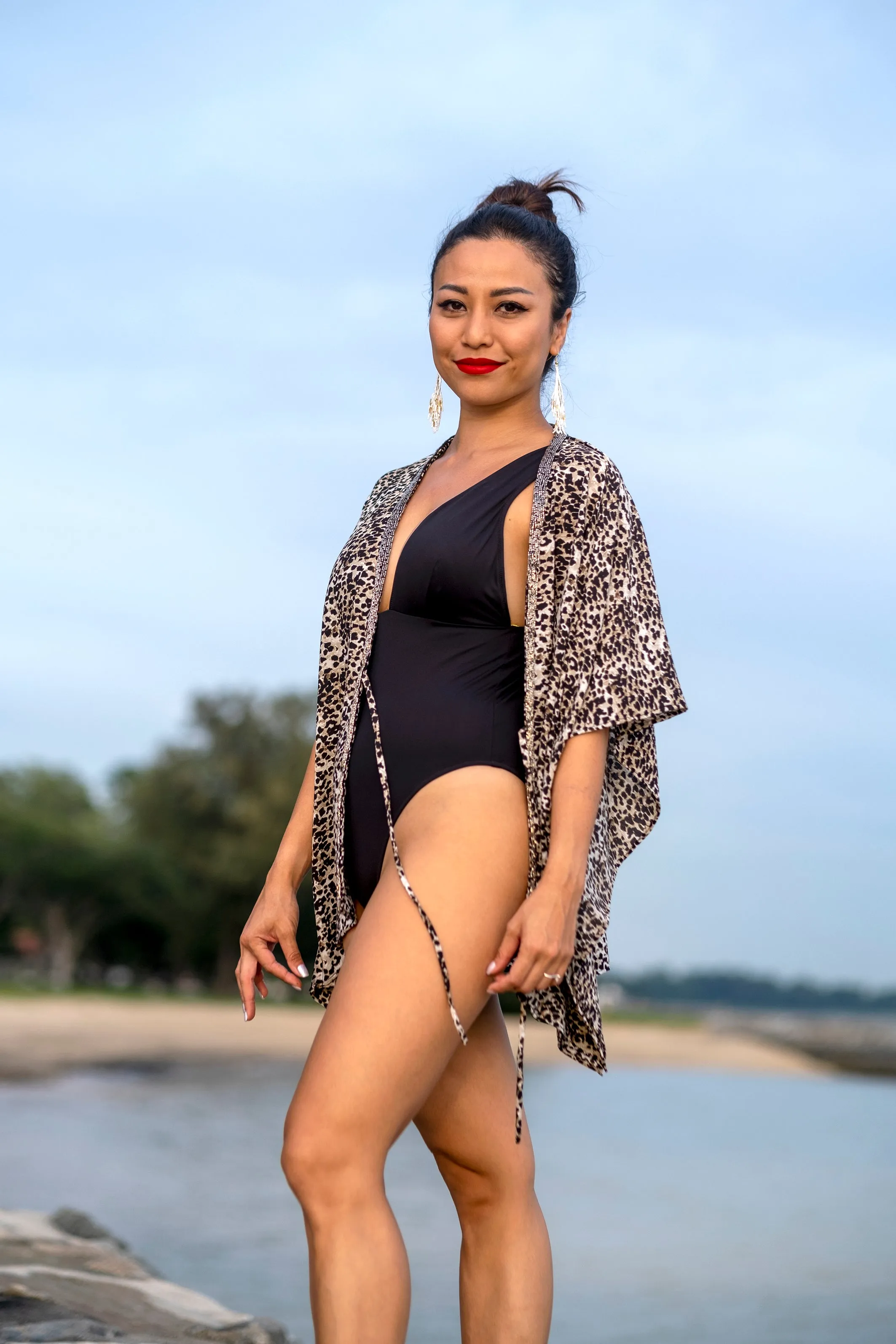 Nikita Women's Leopard Print Beach Kaftan