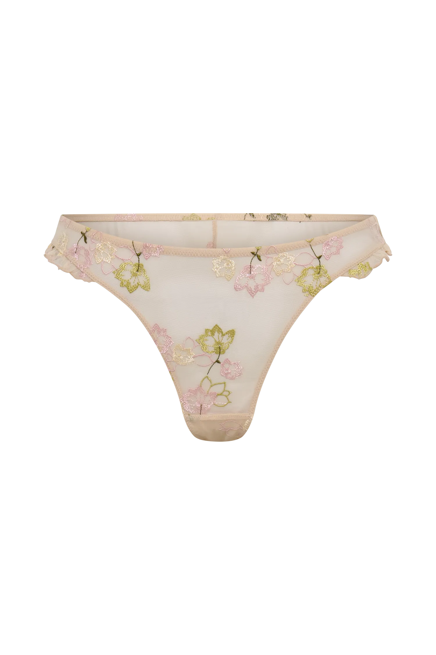 Nora Lace Briefs - Nude Floral