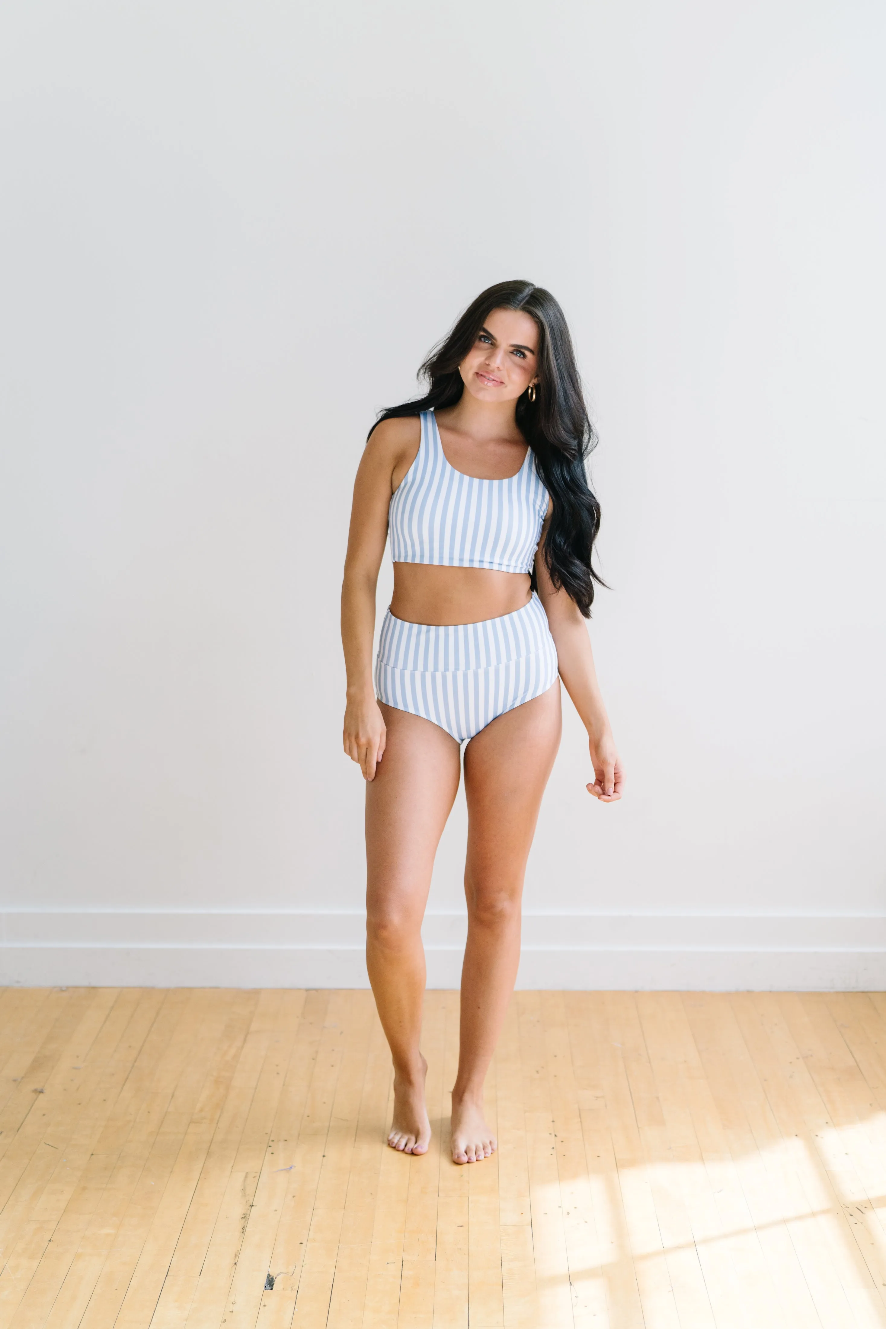 Oasis Bikini Top - Blue Stripe