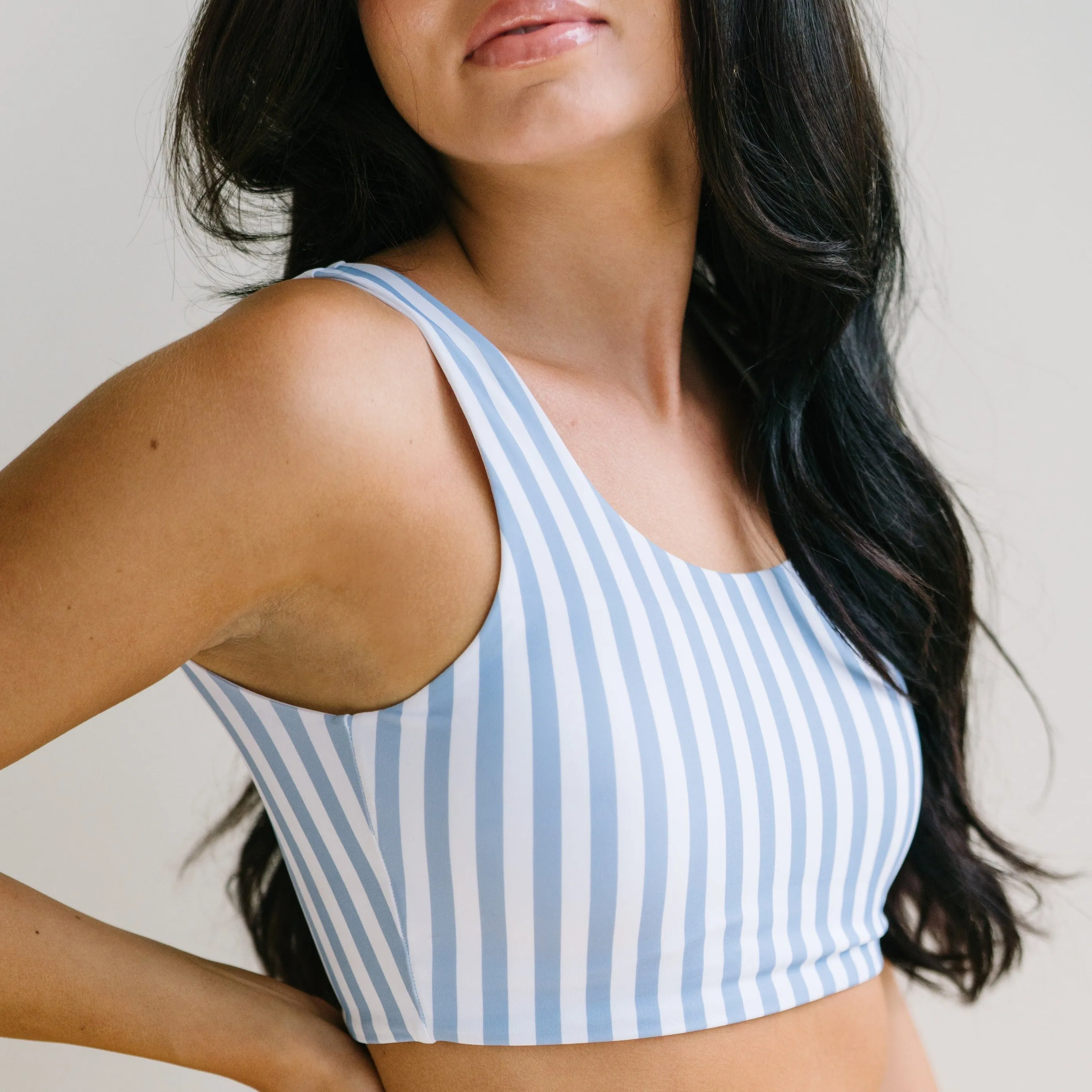 Oasis Bikini Top - Blue Stripe