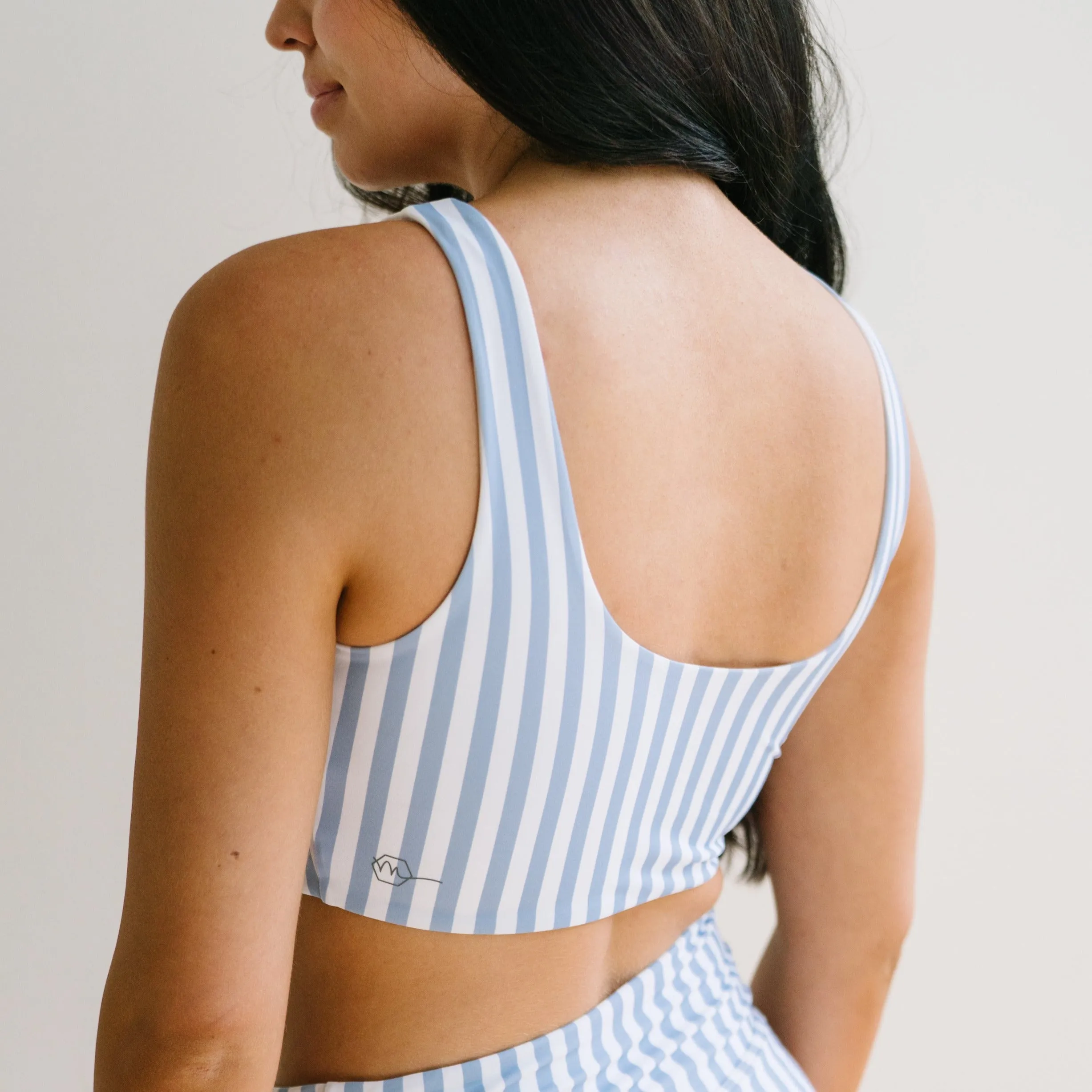 Oasis Bikini Top - Blue Stripe