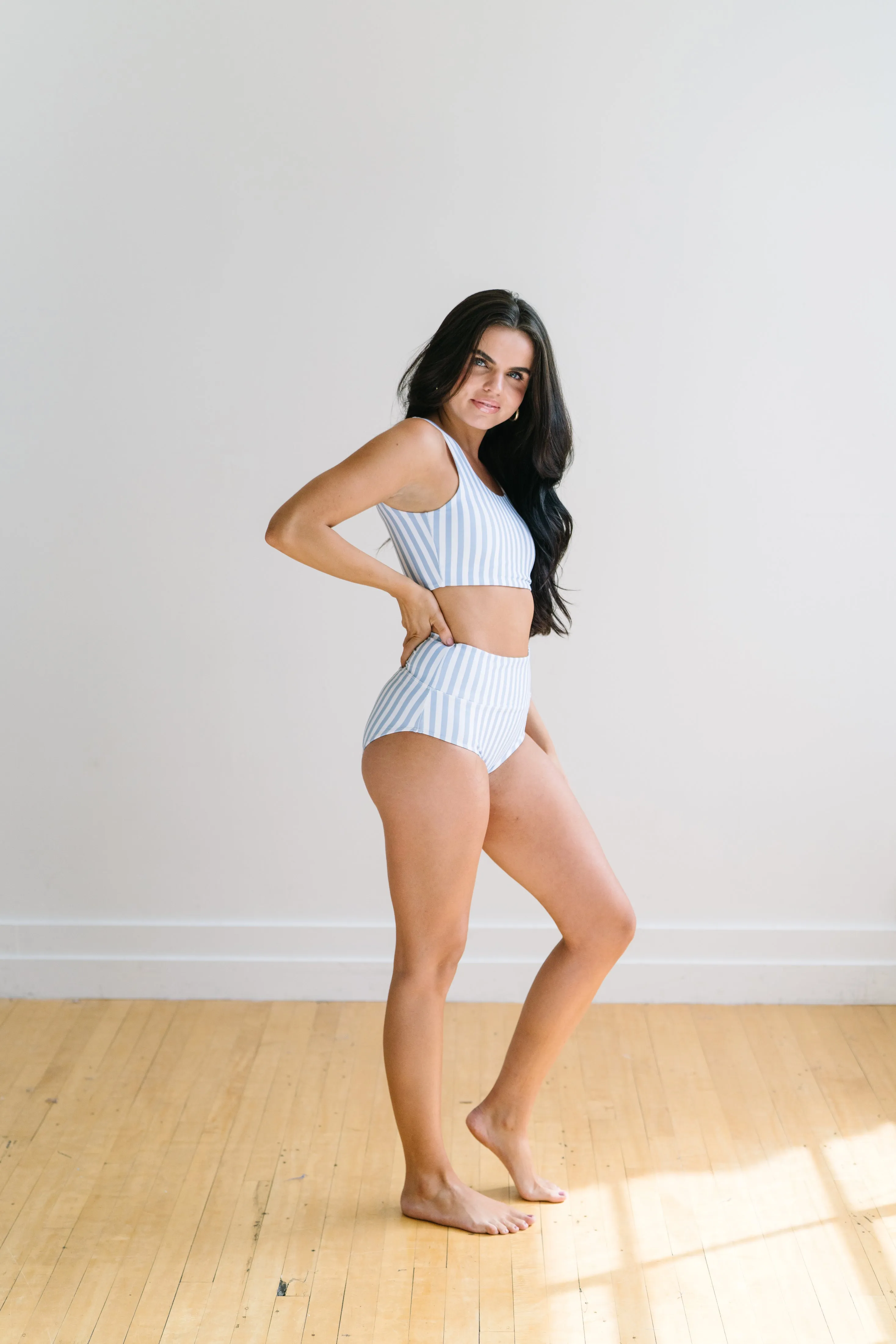 Oasis Bikini Top - Blue Stripe