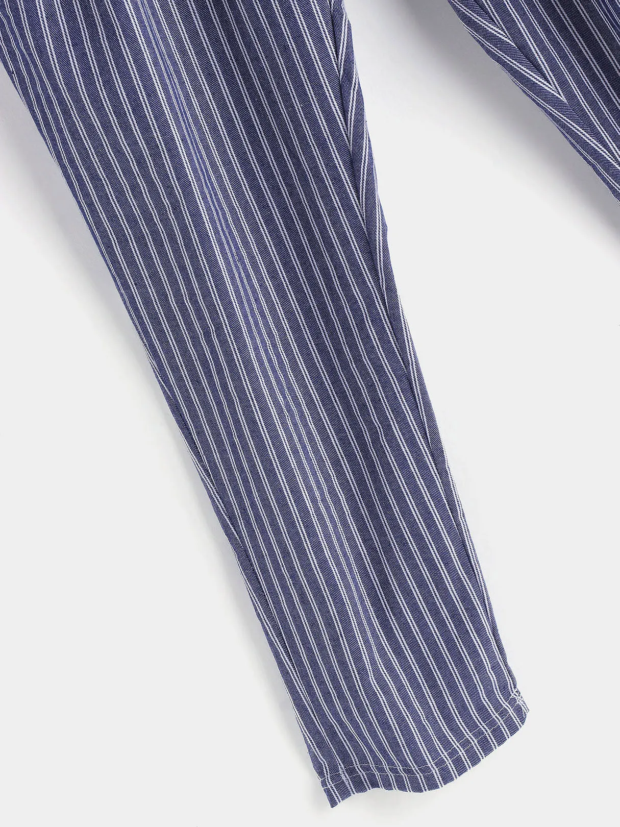 OEM ODM Plus Size Striped Pockets Cropped Pants