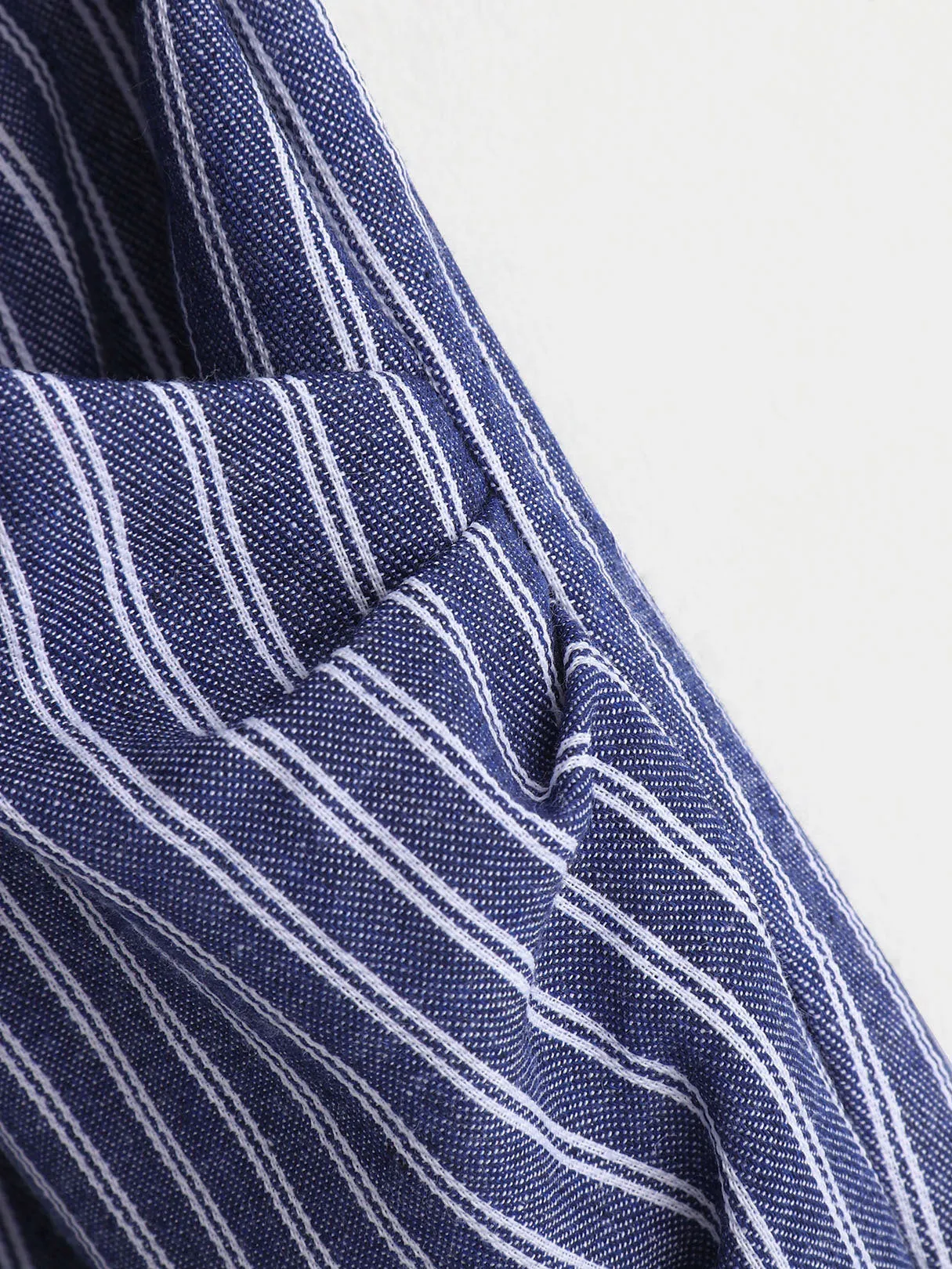 OEM ODM Plus Size Striped Pockets Cropped Pants