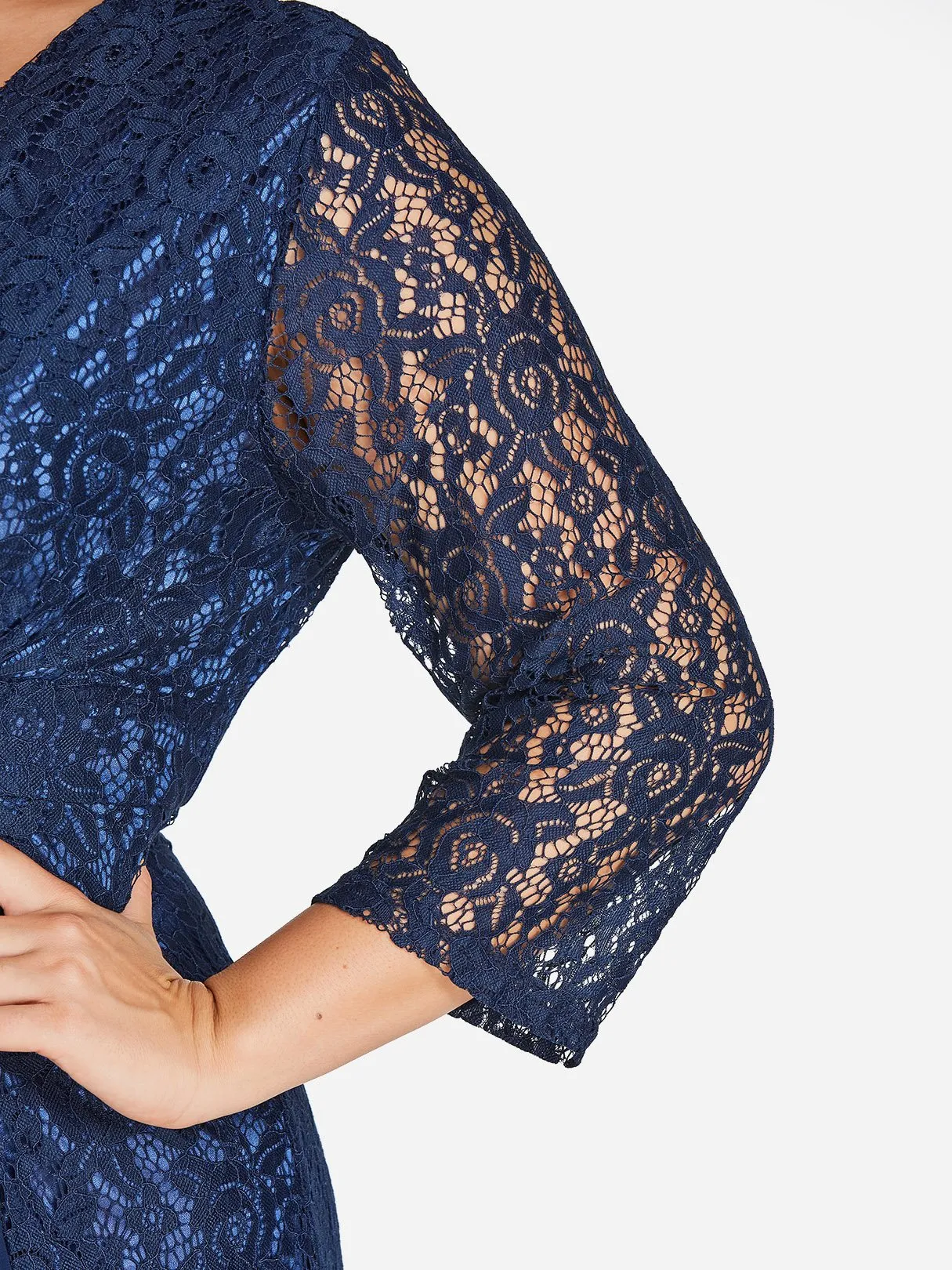 OEM ODM V-Neck Wrap Long Sleeve Plus Size Dress