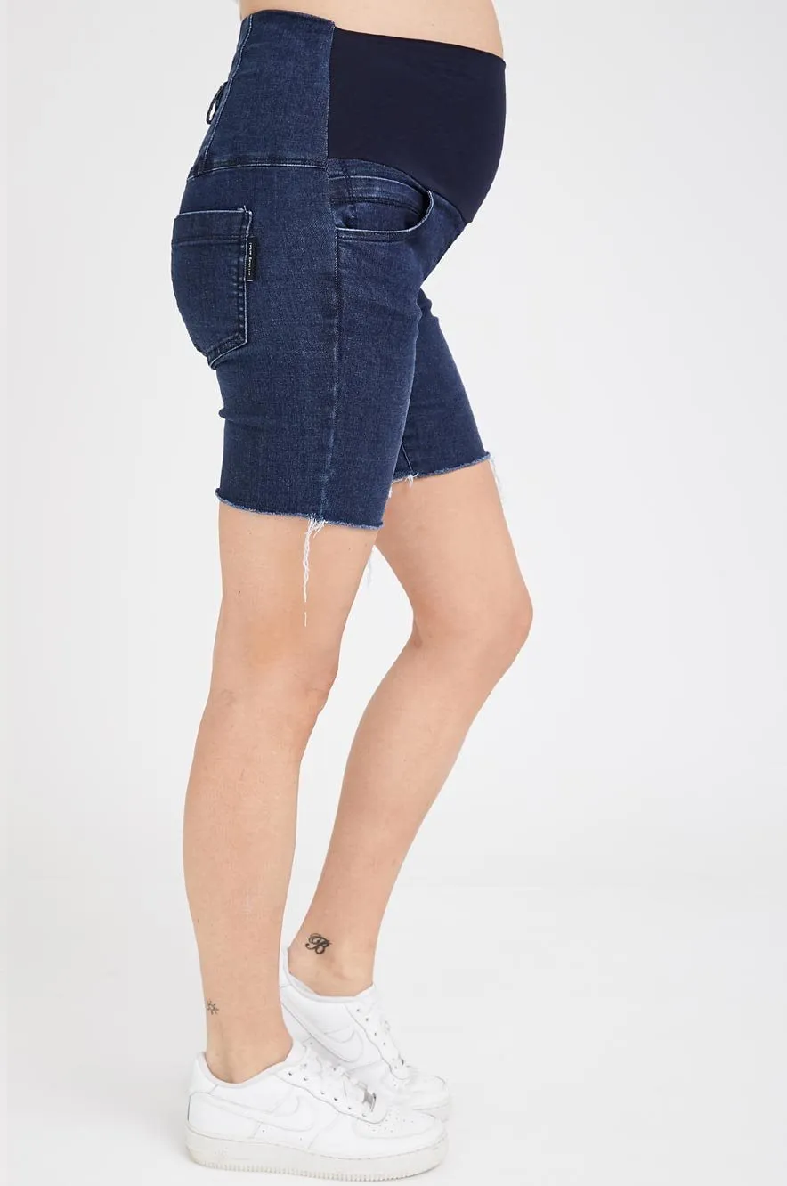 Olivia High Rise Denim Shorts - Blue
