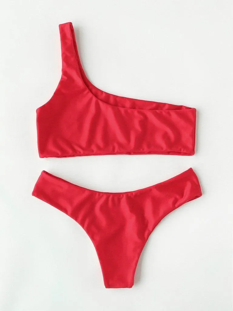 One Shoulder Beach Bikini Set