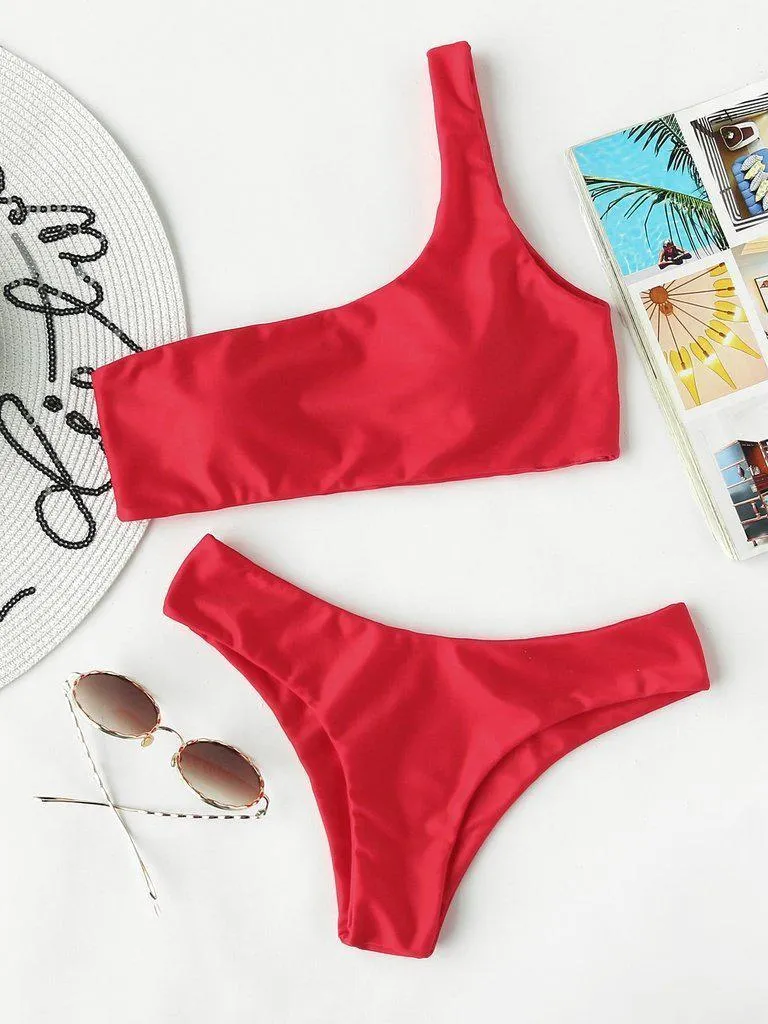 One Shoulder Beach Bikini Set