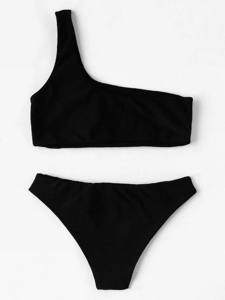 One Shoulder Bikini Set