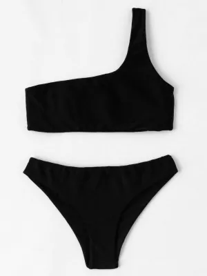 One Shoulder Bikini Set