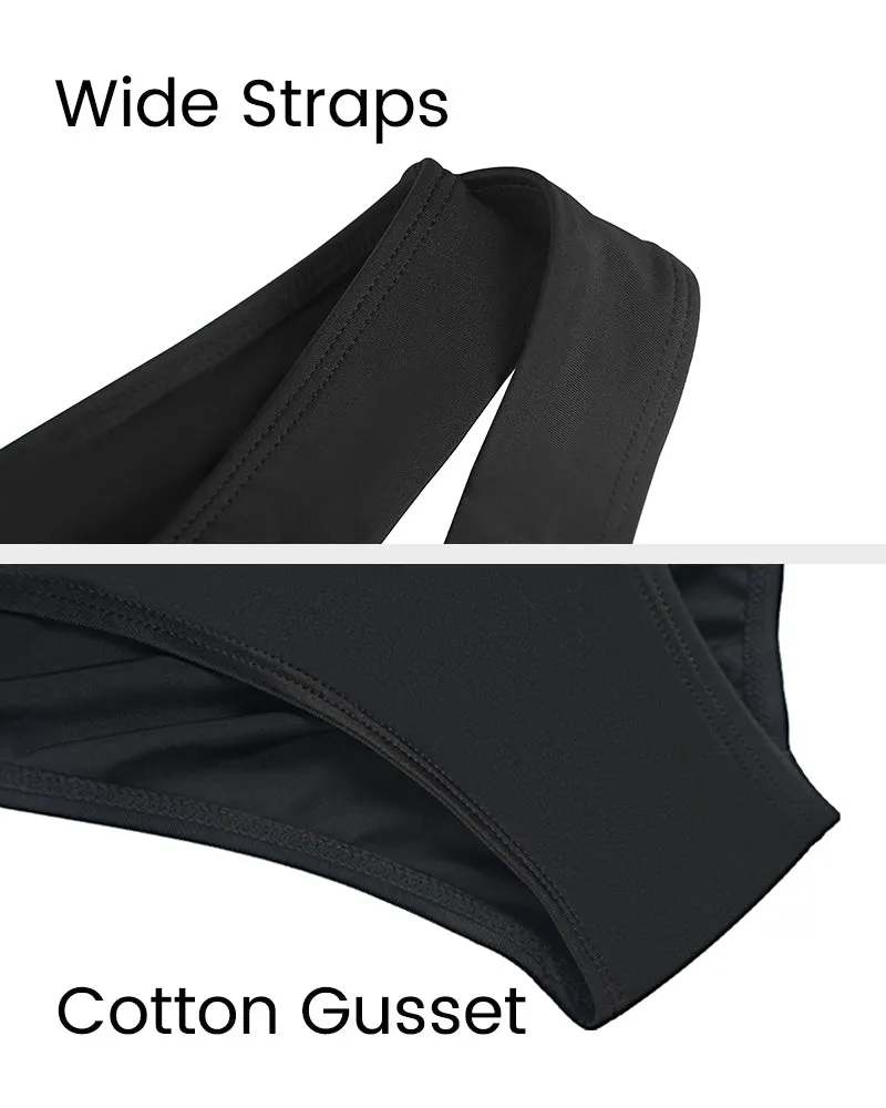 One Shoulder Drawstring Lace-Up Back Sculpting Swimsuit