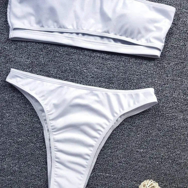 One Shoulder Half Sleeves Summer Beach Tankini
