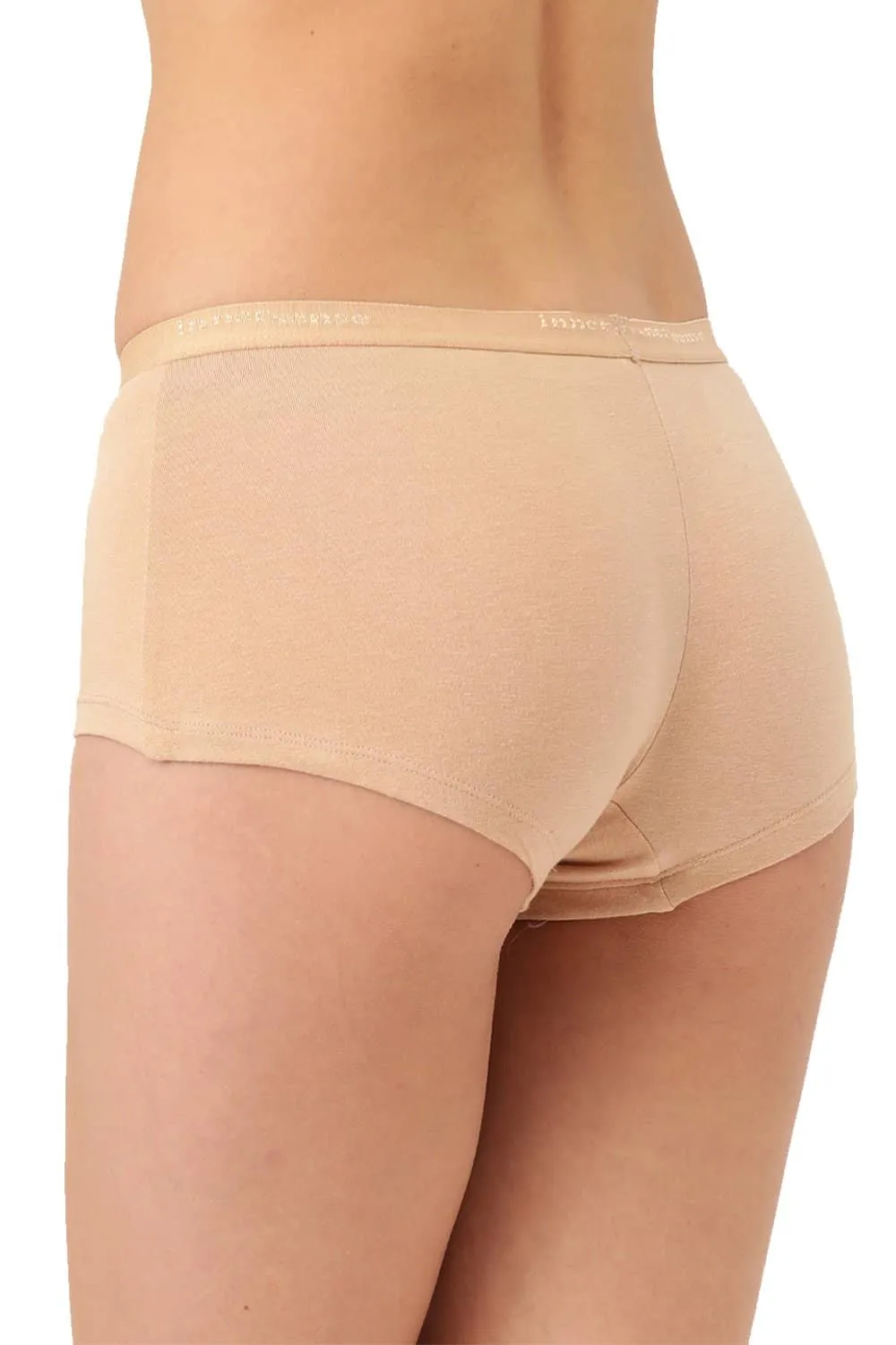 Organic Cotton Antimicrobial BoyShorts (Pack Of 2)-ISP038-Black_Skin-
