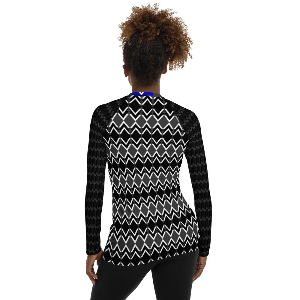 Origen Destination |On-Arrival Point of Origen Women's Gray Symbol-inspired Rash Guard