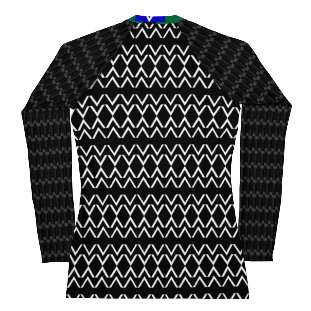 Origen Destination |On-Arrival Point of Origen Women's Green Symbol-inspired Rash Guard