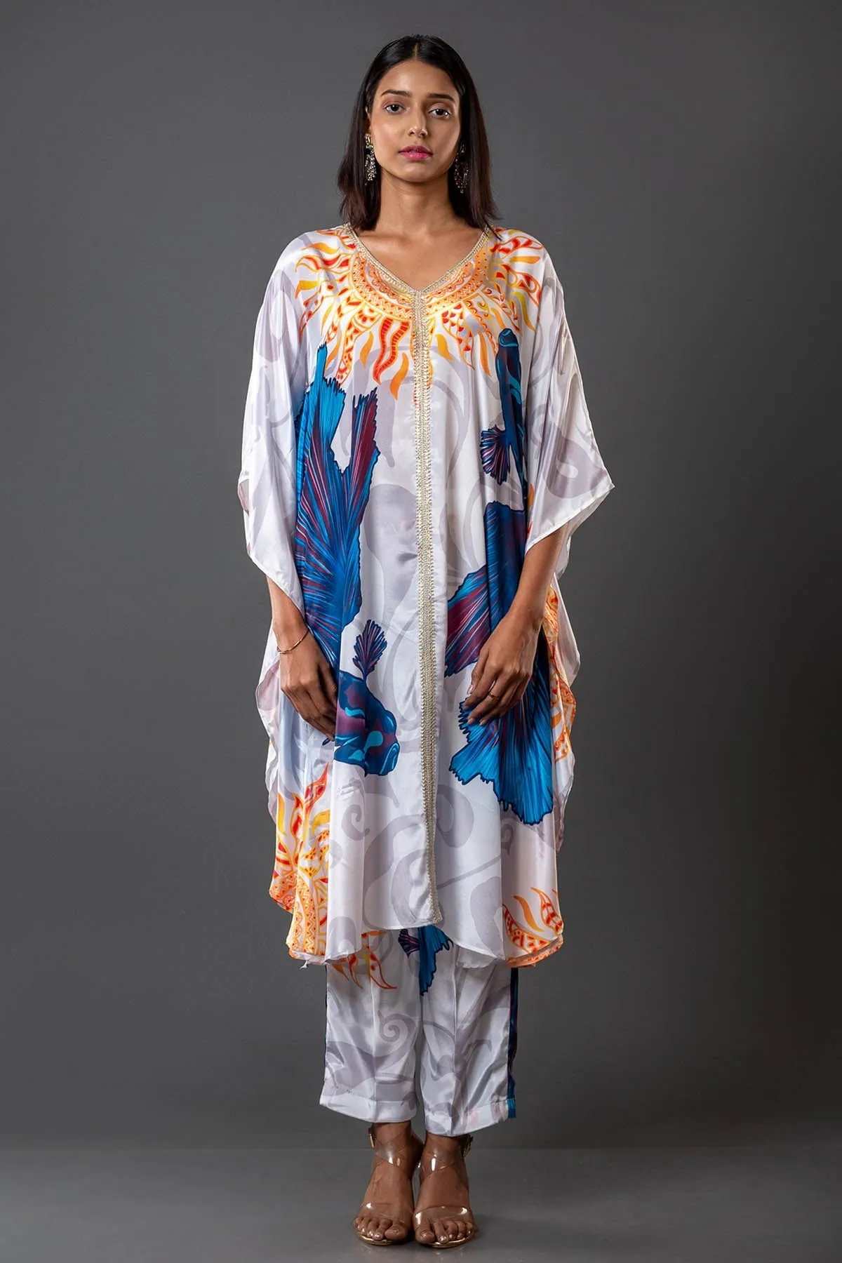 Oversized Print Kaftan & Pants
