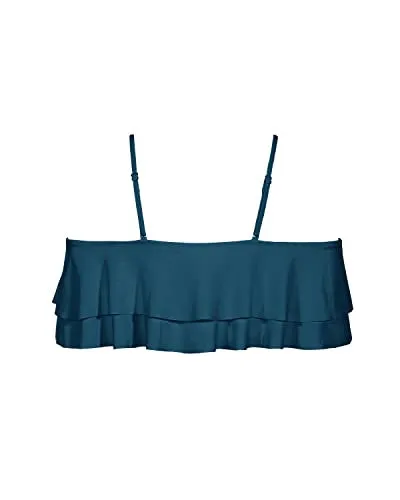 Padded Bras Bikini Top Off Shoulder Style-Teal
