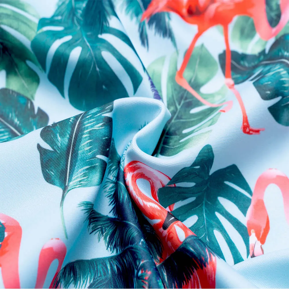 Palm Tree Flamingo One Piece Swimsuits