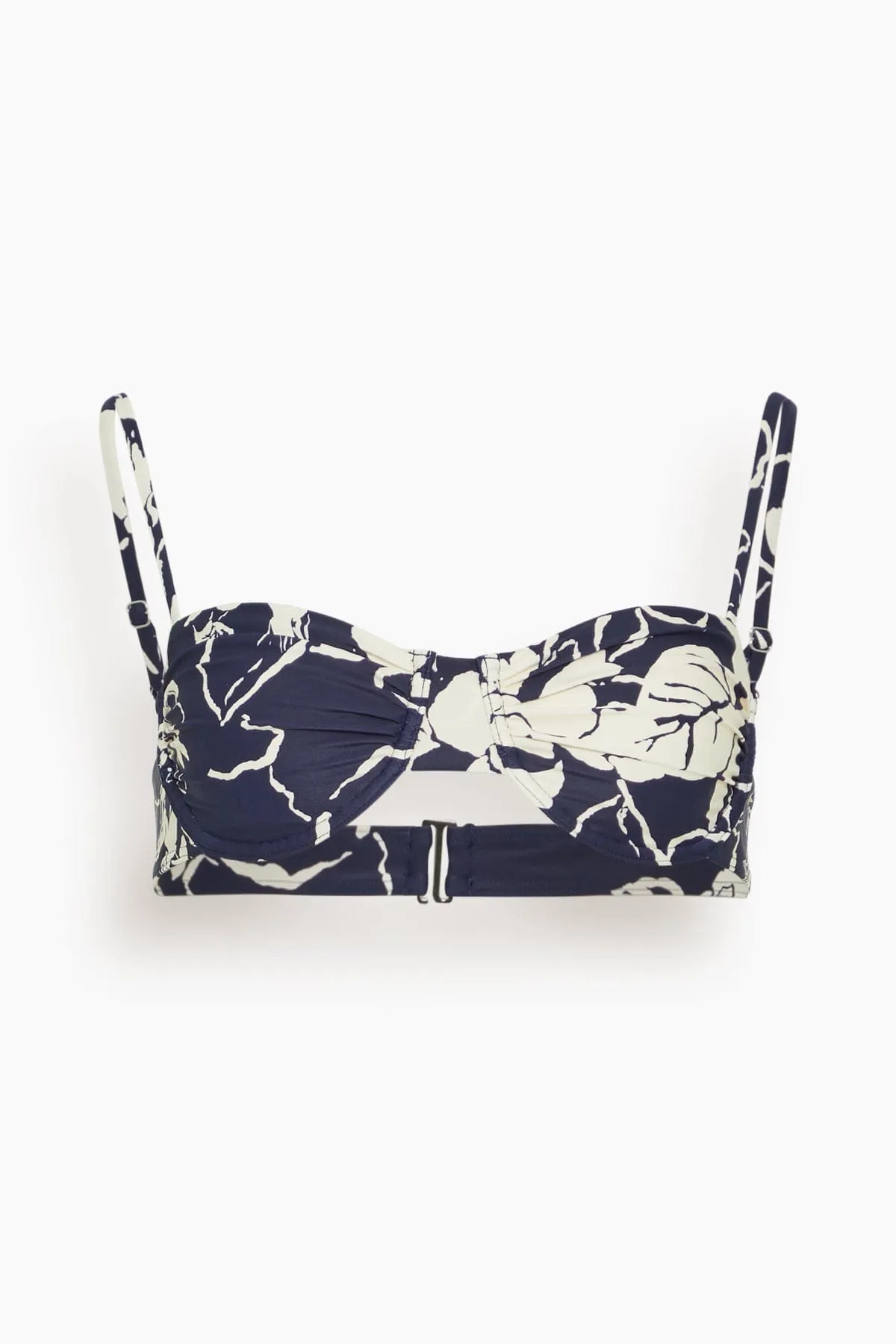 Paloma Bikini Top in Maritime Blue/Cream Multi