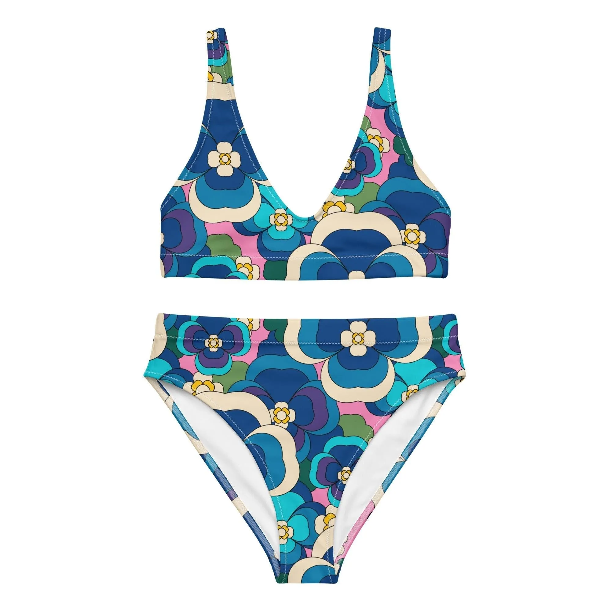 PANSY FANTASY blue pink - Bikinis made of recycled material