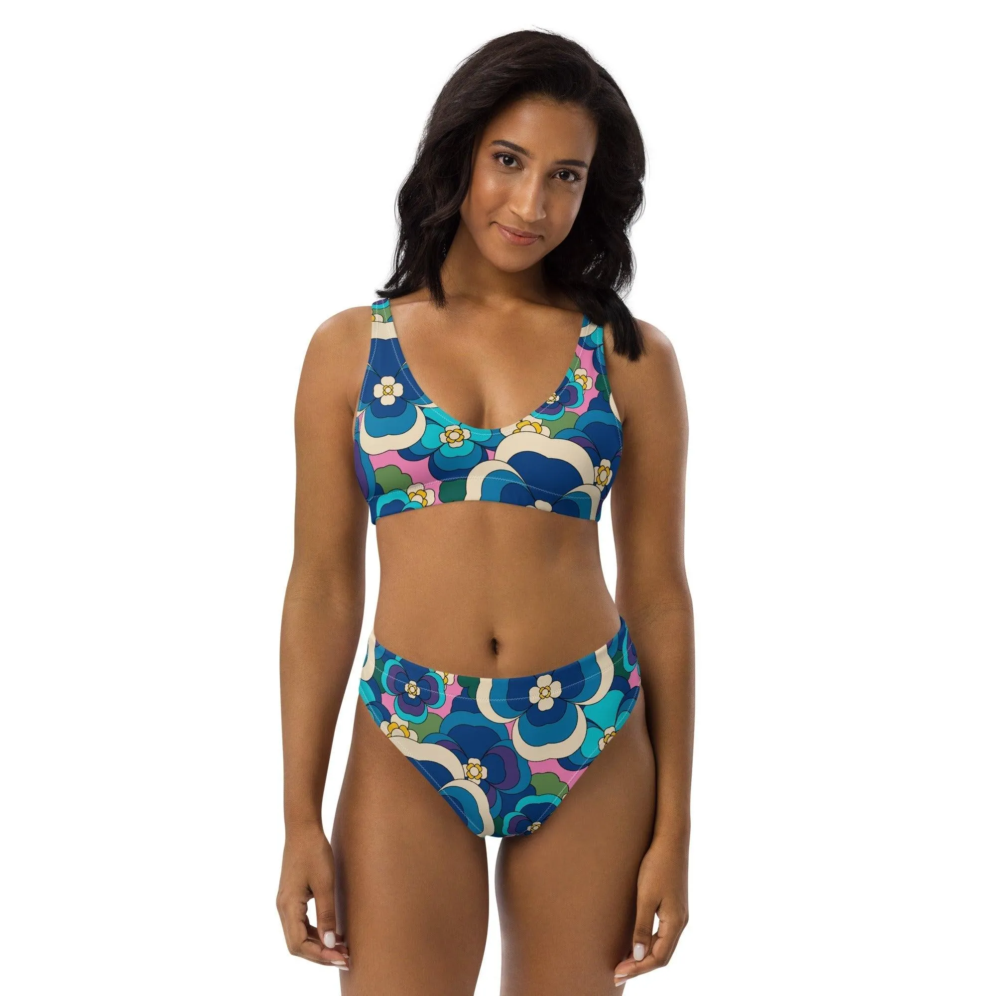 PANSY FANTASY blue pink - Bikinis made of recycled material
